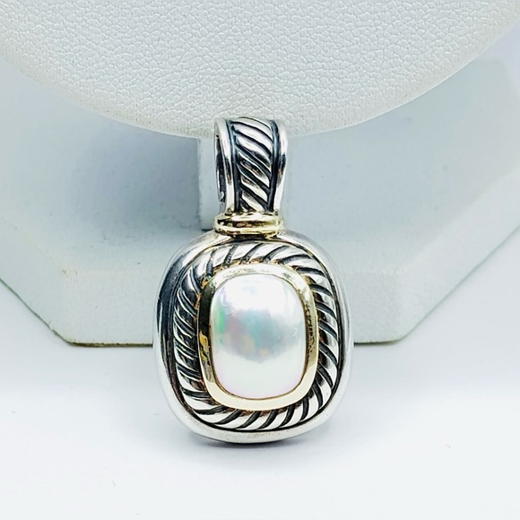 David Yurman Jewelry - David Yurman Albion Pearl Pendant
Enhancer With Gold
